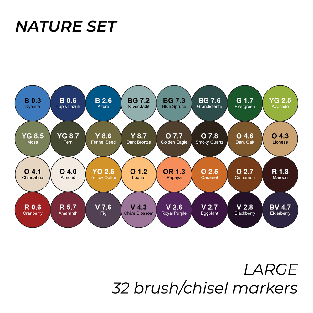 OLO Carry Case – Nature Set – Large (32 brush/chisel)