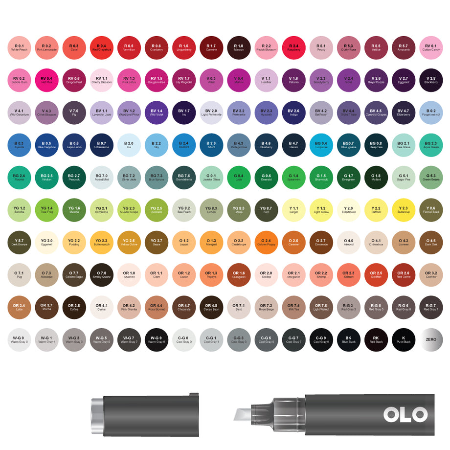 ⭐︎ALOB Full 160 Color Chisel Set – OLO Marker