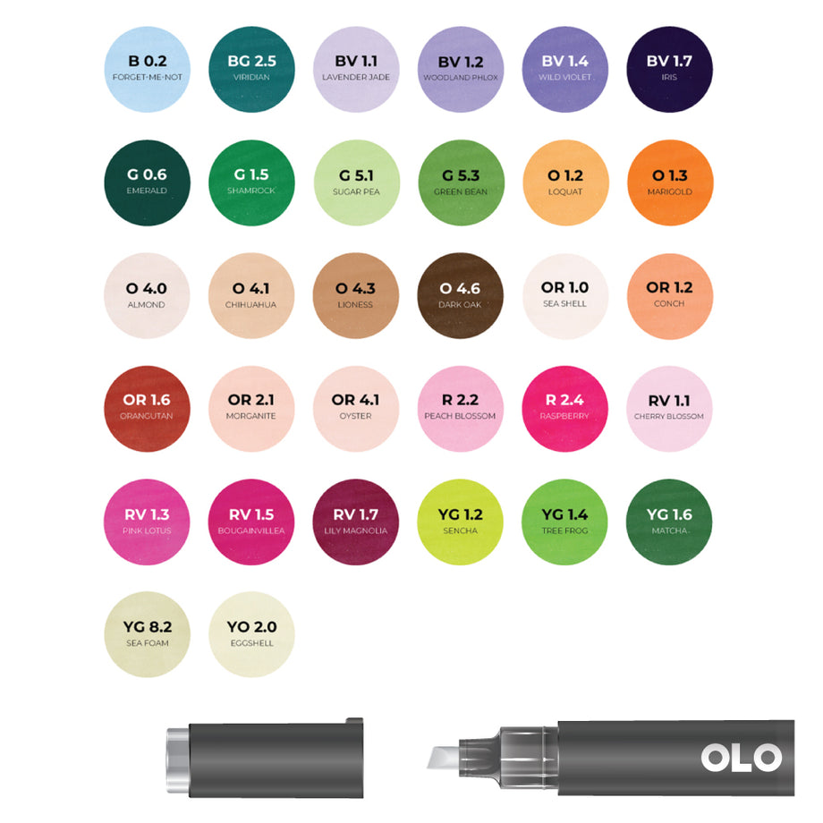 32 Colors Chisel Set 5 – OLO Marker