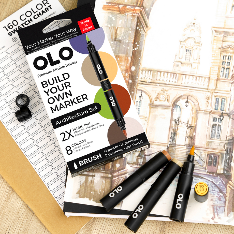 Architecture 8pc Brush Set – OLO Marker