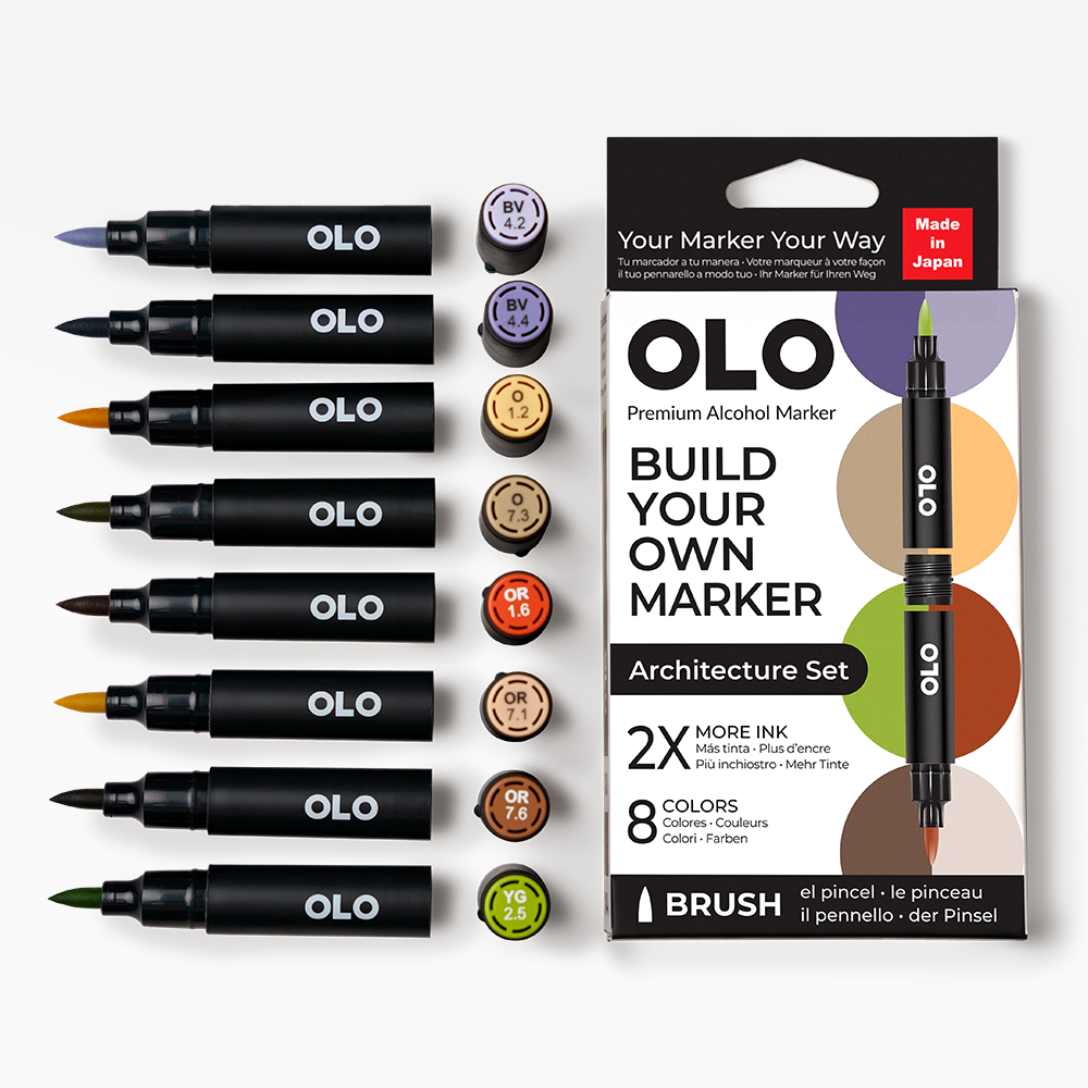 Architecture 8pc Brush Set – OLO Marker Architecture 8pc Brush Set – OLO Marker