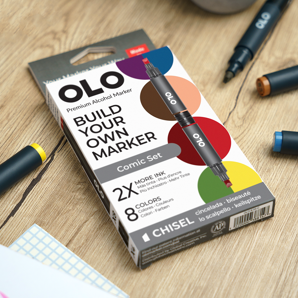 Comic 8pc Chisel Set – OLO Marker