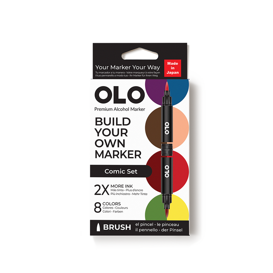 Comic 8pc Brush Set – OLO Marker