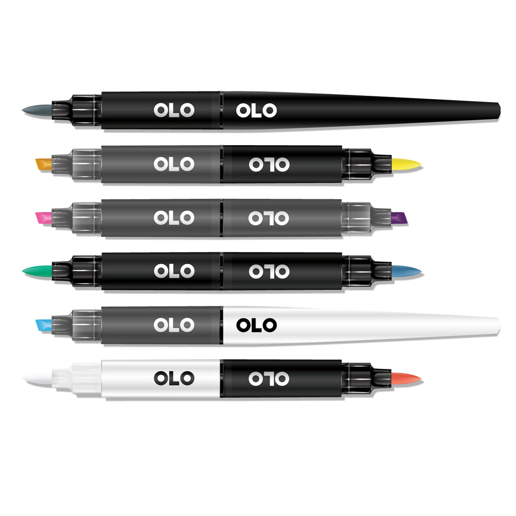 Olo Brush Markers Cool Gray Set of 8