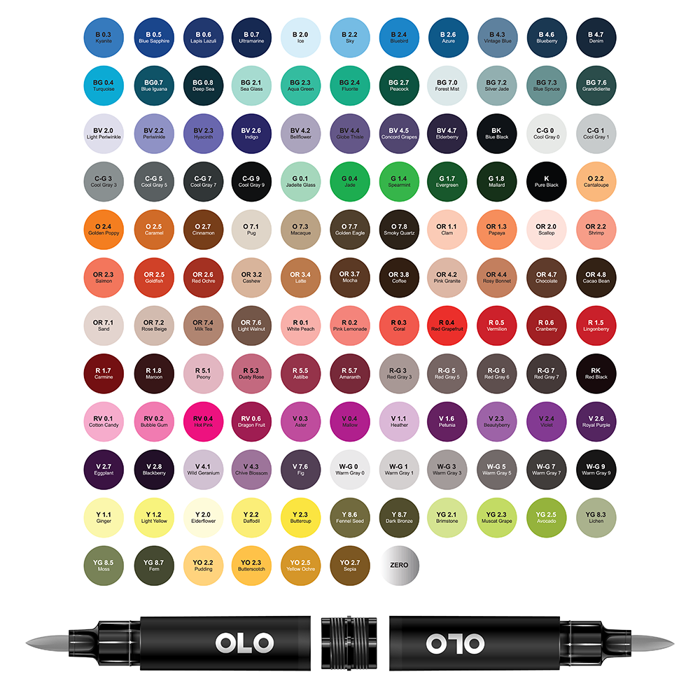 OLO Markers 128 Brush-tip collection OLO Markers 128 Brush-tip collection