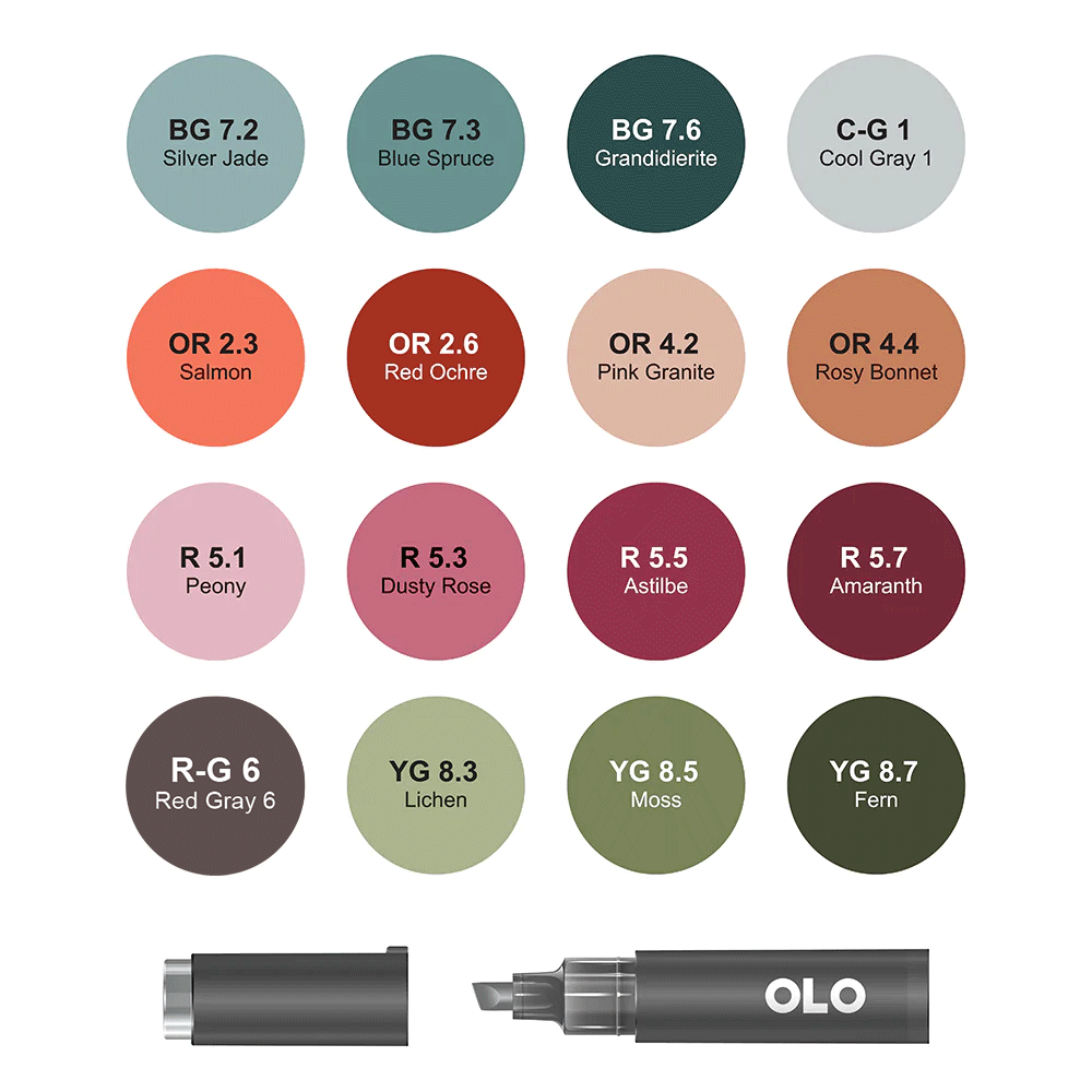 16 Color Chisel Collection 6 – OLO Marker