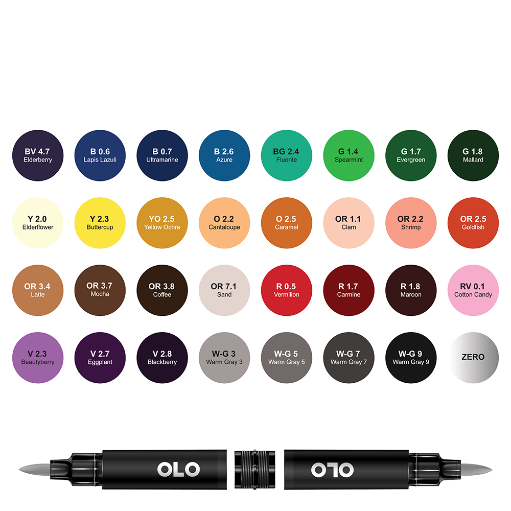 OLO Teal Tones Alcohol Markers Set - 8 Colors 4pc. - Default Title -  Spellbinders Paper Arts