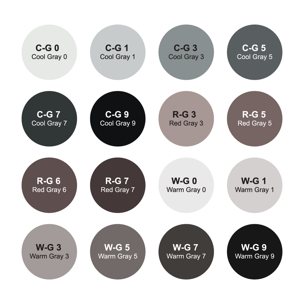 16 Color Chisel Grays Collection 1 – OLO Marker