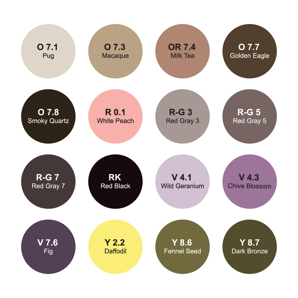 16 Color Chisel Replacement Ink Set 8 – OLO Marker
