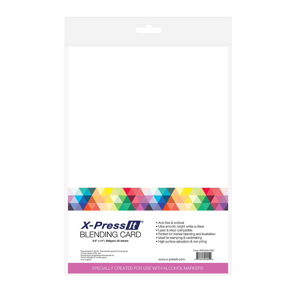 X-Press Blending Card 8.5X11 125 Sheets-White